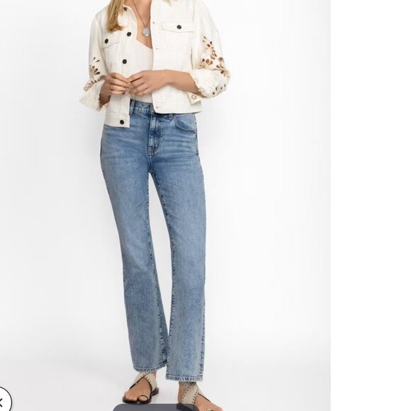 Johnny Was Milan Bootcut Jean Mid-Rise Stretch Light Stone Wash 28 - Picture 3 of 8